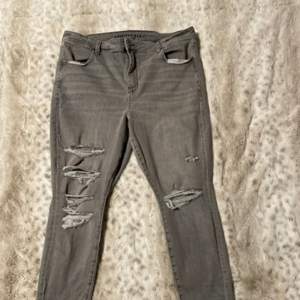 American Eagle Outfitters Gray High Rise Jeans